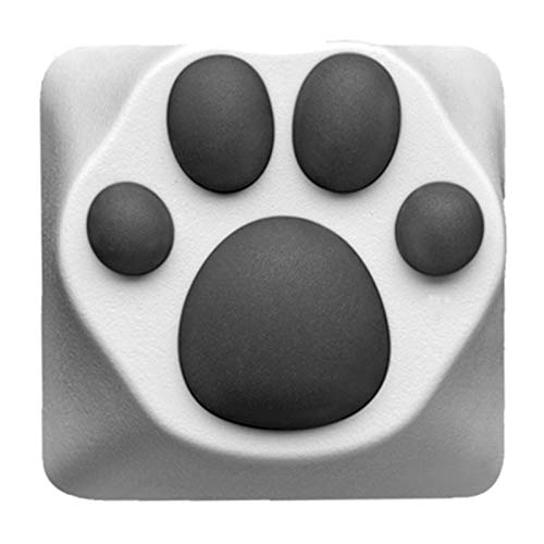 SYA ZOMOPLUS Cute Cat-Claws Keycap - 3D Model OEM Profile Custom Key Caps for Cherry MX Switches Mechanical Gaming Keyboard - Catpaw ESC-Key (WhiteGray-1pcs) - color: WhiteGray-1pcs
