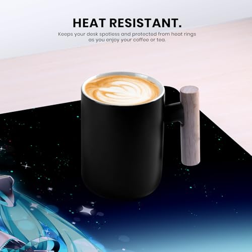 Head Case Designs Officially Licensed Hatsune Miku Night Sky Graphics 37.4 x 15.75 x 0.16 inches (900 x 400 mm) - XL Gaming Office Desk PC Keyboard Mouse Mat Pad - color: Night Sky, size: 37.4" x 15.8"