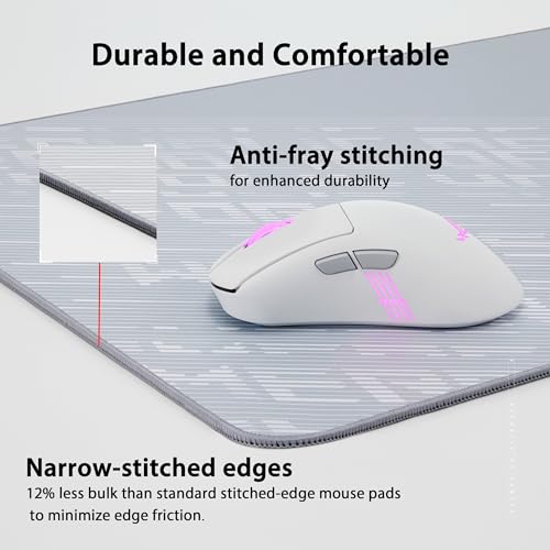 ASUS ROG Scabbard II Arctic Gray XXL Gaming Mouse Pad – 35.4” x 15.7” (Extended/XXL Size), Soft Cloth Surface, Water/Oil/Dust-Resistant, Anti-Fray Edges, Non-Slip Base - Gray - color: Gray, size: 35.4L x 15.7W inches