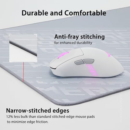 ASUS ROG Scabbard II Arctic Gray XXL Gaming Mouse Pad – 35.4” x 15.7” (Extended/XXL Size), Soft Cloth Surface, Water/Oil/Dust-Resistant, Anti-Fray Edges, Non-Slip Base - Gray - color: Gray, size: 35.4L x 15.7W inches