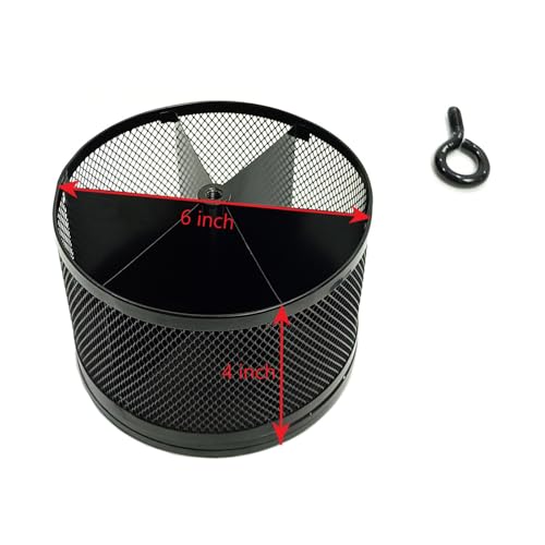 SETTFRFE Mesh Rotating Pen Holder for Desk, Black, 6-Slot | Large Pen Container with Handle, Multi-Functional Desk Organizer for Office Supplies, Art Tools & Makeup Brushes