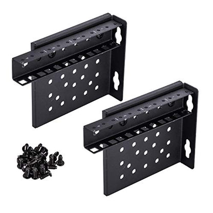 KENUCO 19 Inch Vertical Ends Wall Mount Rack Wall Mountable Server Rack w/Hardware Black (4U) - color: 19'' X 4u