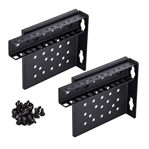 KENUCO 19 Inch Vertical Ends Wall Mount Rack Wall Mountable Server Rack w/Hardware Black (4U) - color: 19'' X 4u