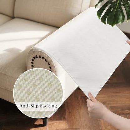Couch Arm Covers Sofa Arm Covers Set of 2, Waterproof Couch Cover Armchair Cover for Recliner, Non Slip Sofa Headrest Covers Armrest Cover Couch Slipcover Protector, White - color: White