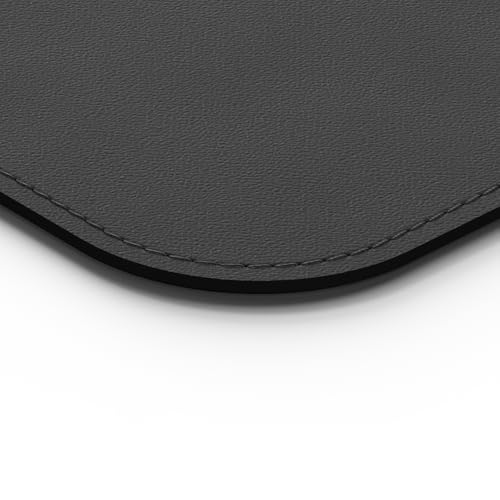 POUT TekDec Mat – Vegan Leather Desk Pad (31.5×13.4in / 80×34cm), Water-Resistant Surface, Anti-Slip Base, Scratch & Heat Protection, Multi-Functional Writing & Mouse Pad – Danish Black - color: Danish Black