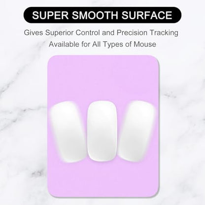 Hsurbtra Mouse Pad, Premium-Textured Square Mousepad 7 x 9 Inch, Thick 3 mm Anti-Slip Waterproof Rubber Pretty Cute Computer Mat for Office Gaming Laptop Women Kids Vanilla Purple - color: Vanilla Purple, size: Square Mousepad (7" x 9")