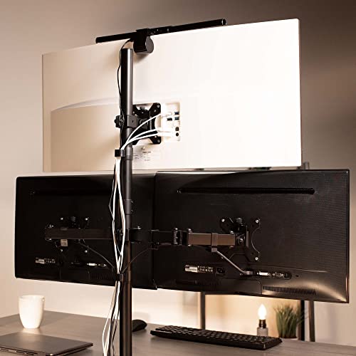 VIVO Triple LCD Monitor Desk Mount Stand Heavy Duty and Fully Adjustable, 3 Screens up to 30 inches STAND-V003T - size: 13" to 30" screens, style: Desk Mount