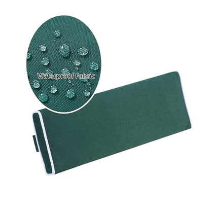 Enipate Outdoor Chaise Lounge Head Pillow, Pack of 2 Water Resistant Headrest Pillows with Elastic Band for Pool Patio Chairs - color: Green