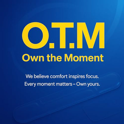 O.T.M Wrist Rest Support for Mouse Pad & Keyboard Set, Circle Ergonomic Mousepad & Coaster with Silicone, Non-Slip Base, Clear