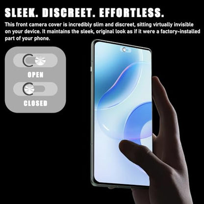 Front Camera Cover Compatible for Smartphones,Webcam Cover Compatible for Pixel/Galaxy/iPad,Protect Privacy and Security,Camera Slide Protection,2 Pack-Silver - color: Silver