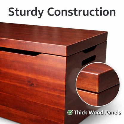 Entryway Storage Chest for Shoes, Boots, & Bags, Fully Assembled, Mahogany - color: Entryway Bench Storage - Mahogany