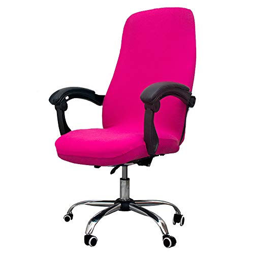 Melaluxe Office Chair Cover - Universal Stretch Desk Chair Cover, Computer Chair Slipcovers (Size: L) - Rose - color: Rose, size: Large Chair Cover