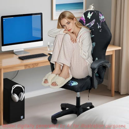 Gaming Chair Covers, 3D Printing One-piece Universal Fit Gaming Chair Seat Cover with Armrest Sloipcover(Color:Style 5) - color: Style 5