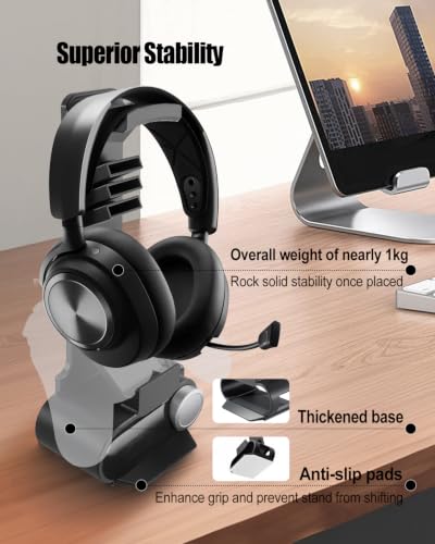Headphone and Game Controller Stand Compatible with SteelSeries Arctis | Headset Holder Compatible with SteelSeries Arctis Nova Pro Wireless Headsets with Dock for Wireless Base Station - size: With Game Controller Stand