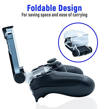 Mcbazel Phone Mount Clip for PS4 Controller, Smart Phone Holder Compatible with PS4 DualShock 4 Controller and iPhone, Android up to 6 Inch - Black