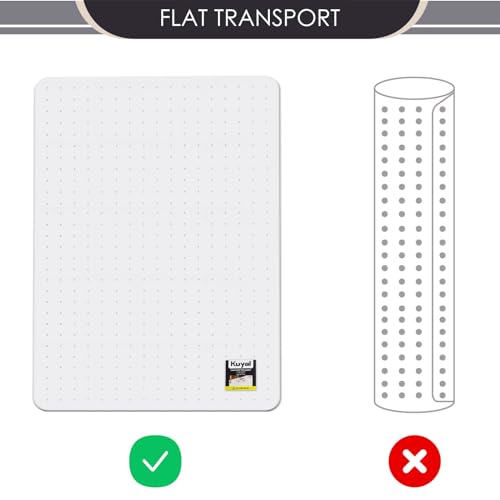 Kuyal Office Chair Mat for Carpet, 36x48 Clear Heavy Duty Computer Chair Mat, Under Desk Protector Carpeted Floors Mat, Easy Chair Movement,Ship Flat - size: 36" X 48"