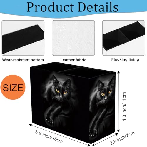 Pen Holder and Anti-Slip Mouse Pad Combination, Makeup Brush Storage Box, Tableware Storage Box, Suitable for Office and Home - Cat - color: Cat