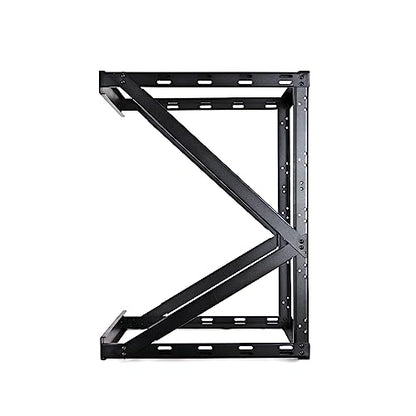 AEONS 12U 2-Post Wall Mount Open Frame 19-Inch IT Network Server A/V Equipment Rack 18” Depth 12-24 Threaded 150lbs Weight Capacity, Black - style: 12U-2Post