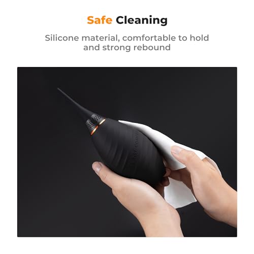 K&F CONCEPT Soft Tip Strong Air Blower with Long Nozzle | Dual-valve silicone blower. Highly elastic with a soft nozzle. Ergonomic design for a comfortable grip