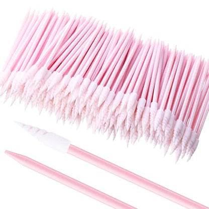 Chinco 200 Pcs Cleaning Swabs 2.56 Inch Sponge Tip Swabs Sticks for Printer Heads, Scanners, Camera Lenses, Chip Hard Disk Industries, Optical Lenses and Optical Equipment Makeup(Pink) - color: Pink