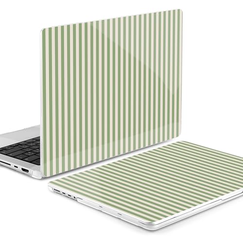 DONGKE Compatible with MacBook Pro 16 Inch Case (2026-2021 Release, M5 M4 M3 M2 M1 Pro/Max Chip), Plastic Hard Shell with Keyboard Cover & Screen Protector for MacBook Pro 16", Green Stripes - color: Green Stripes