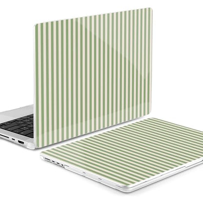 DONGKE Case for MacBook Pro 14 Inch (2026-2021 Release, M5 M4 M3 M2 M1 Pro/Max Chip), Plastic Slim Hard Shell Protective Cover with Keyboard Cover & Screen Protector, Green Stripes - color: Green Stripes