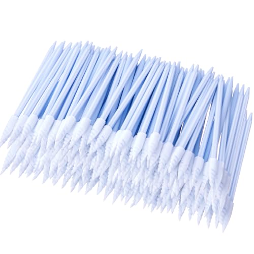 Chinco 200 Pcs Cleaning Swabs 2.56 Inch Sponge Tip Swabs Sticks for Printer Heads, Scanners, Camera Lenses, Chip Hard Disk Industries, Optical Lenses and Optical Equipment Makeup(Blue) - color: Blue