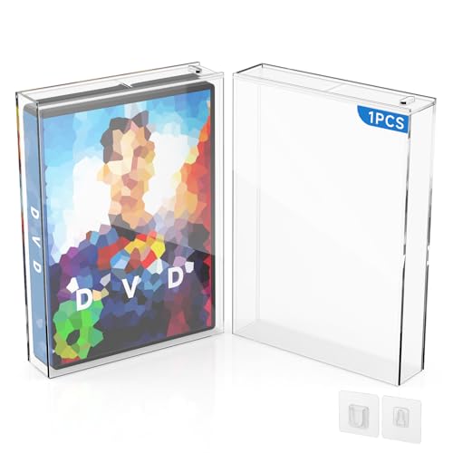 Steelbook Protector, Acrylic Wall Mount Display Case | 1Pack Clear Case, Inner 7.63" x 5.47" x 1.14", Compatible with Thickened Collector Edition DVD, Sturdy Acrylic, Case Only