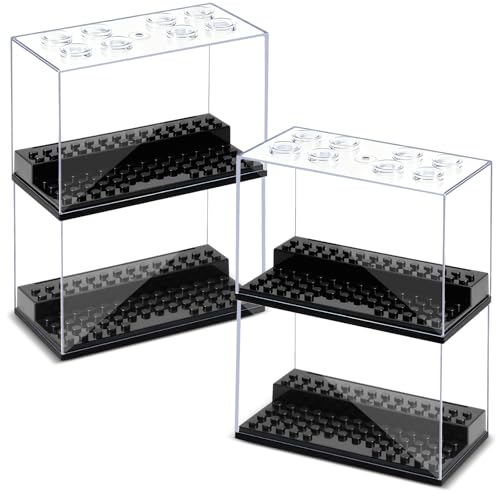 Small-Sized Acrylic Display Case, Clear Dustproof Storage Box, 4 Pack Building Block Display Boxes for Collectibles, Suitable for Showcasing Collectibles - size: 4 Pack
