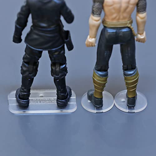 28PCS Action Figure Display Stand 6inch with Peg, Base for Action Figures Support Stands, Compatible with Mavel Legends Series/GiJeo Classified Series/D C/Mo tu Models 1/12 Scale, Mix Square & Round - color: 28PACK Transparent(Square&Round)