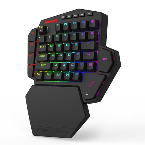 Redragon K585 HE Rapid Trigger Gaming Keyboard, 8K Wired One-Handed Mechanical Keyboard w/Next-Gen UltraMag 100% POM Silky Magnetic Switch, Dual-Module Floating Structure Design, Detachable Wrist Rest - color: Black K585, size: UltraMag Magnetic Switch
