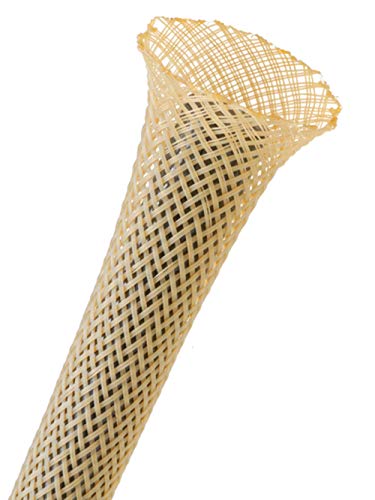 1/8" PET Expandable Braided Sleeving - Color: Beige - Length: 225FT - color: Beige, size: 0.125 Inch Dia - 225 Feet