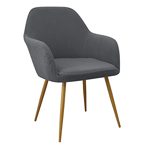 Yonus Dining Room Chair Slipcovers Parsons Chair Covers Sets Armchair Covers Removable Chair Protector Cover Seat Slipcovers for Living Room (1, Grey) - color: Grey, size: 1
