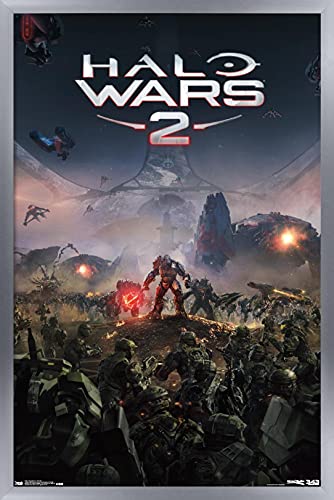Trends International Halo: Halo Wars 2 - Key Art Wall Poster, 14.725" x 22.375", Silver Framed Version - color: Silver Framed Version, size: 22.4"L x 14.7"W