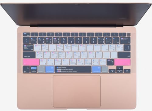 CaseBuy MacBook Air M1 Keyboard Cover Shortcuts for MacBook Air 13 inch 2021 2020 Model A2179 A2337 M1 with MAC OS Shortcut Hot Keys(Not Fit 2022-2025 Air M2 M3 M4 A2681 A3113 A3240) - size: MacBook Air 13" (2020-2021)