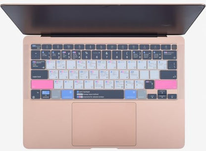 CaseBuy MacBook Air M1 Keyboard Cover Shortcuts for MacBook Air 13 inch 2021 2020 Model A2179 A2337 M1 with MAC OS Shortcut Hot Keys(Not Fit 2022-2025 Air M2 M3 M4 A2681 A3113 A3240) - size: MacBook Air 13" (2020-2021)