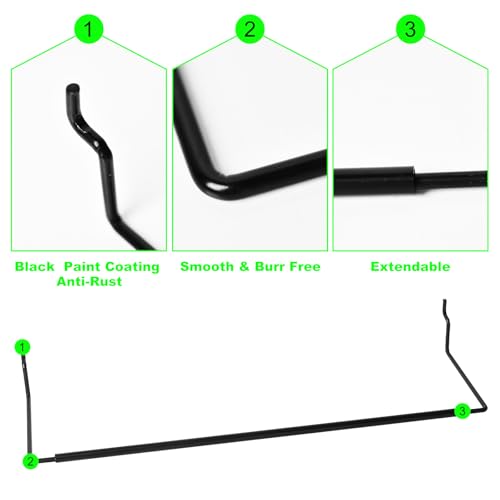 AccEncyc 2 Pack Pegboard Towel Holder Pegboard Hooks for Paper Towels, Kitchen Towels, Stickers, Tapes Great Peg Board Organizer Accessories for Workshop, Garage, Kitchen
