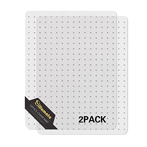 Plastic Office Chair Mat for Carpeted Floors, Heavy Duty Floor Mat,Eco-Friendly Series Studded Carpet Desk Chair Mats-36'' x 48'' (36 inches X 48 inches x 2 pc- NO Lip) - size: 36 inches X 48 inches x 2 pc- NO LIP