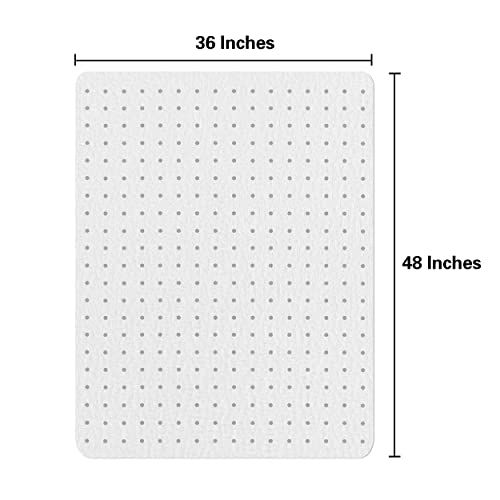 Plastic Office Chair Mat for Carpeted Floors, Heavy Duty Floor Mat,Eco-Friendly Series Studded Carpet Desk Chair Mats-36'' x 48'' (36 inches X 48 inches- NO Lip) - size: 36 inches X 48 inches- NO LIP