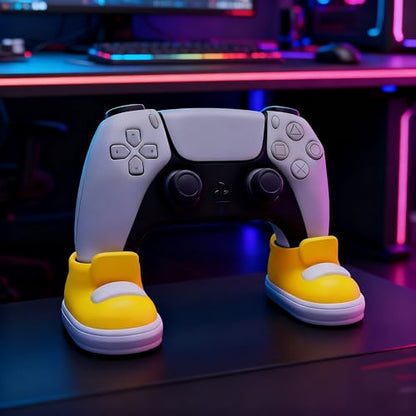 Gaming Controller Holder, Creative Video Game Controller Storage Rack for Gamepads, Shoe-Shaped Gamepad Holder, Playful Organizer, Fun Decor, Controller Stand Red