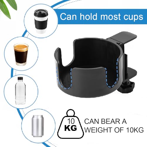 Cup Holder for Desk - Under Desk Cup Holder for Gaming,Controller Holder,360° Rotating Controller Headphone Holder