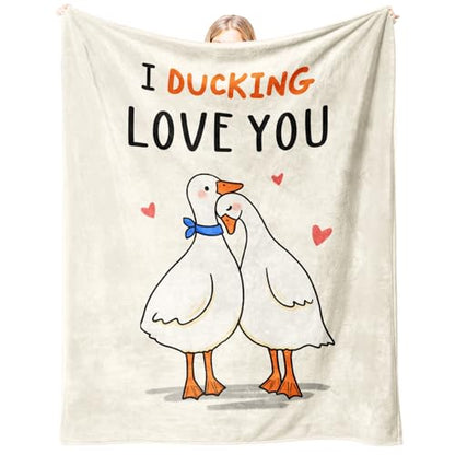 I Love You Gift for Her Him, Gifts for Girlfriend Boyfriend, Soft Flannel Love Blanket, Anniversary Birthday Gifts for Women Men - 50 x 60 inches - color: Couple