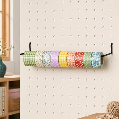10 Pack Paper Towel Holder for Pegboard, Fits Any Standard Pegboard Extendable Heavy Duty Pegboards Hooks for Workshop, Garage, Kitchen, Laundry Room, Bathroom