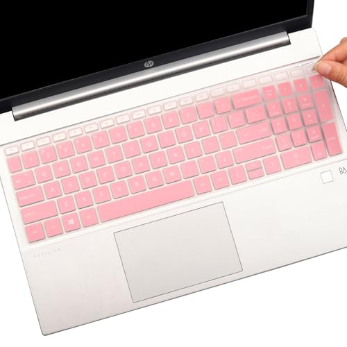 Keyboard Cover for 15.6 17.3 HP Laptop 17-cn 17-cp 15-fc 15-fd 15-eg 15-eh 15-er Series 15-fc0025dx 15-fc0093dx 15-fd0083wm 15-fd0107dx 15t-fd000/fd100 15t-eg300 17t-cn300/cn400 17-cn 17z-cp-Palepink - color: Palepink(Regular Letters)