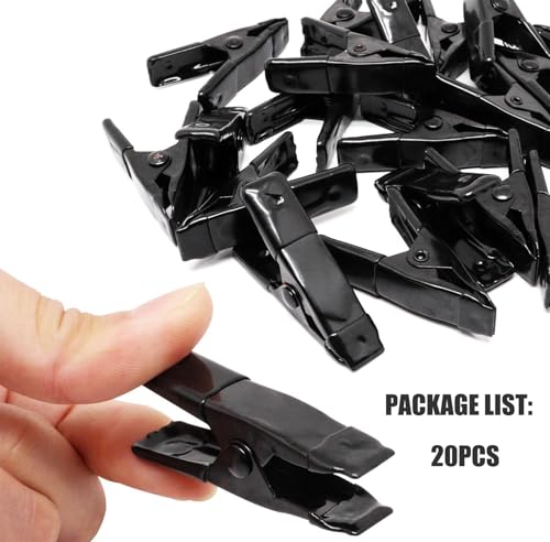 2 Inch Spring Clamps, Heavy Duty Metal Strong Clips Clamps (20pcs, Black) - color: Black, size: 20 Pcs