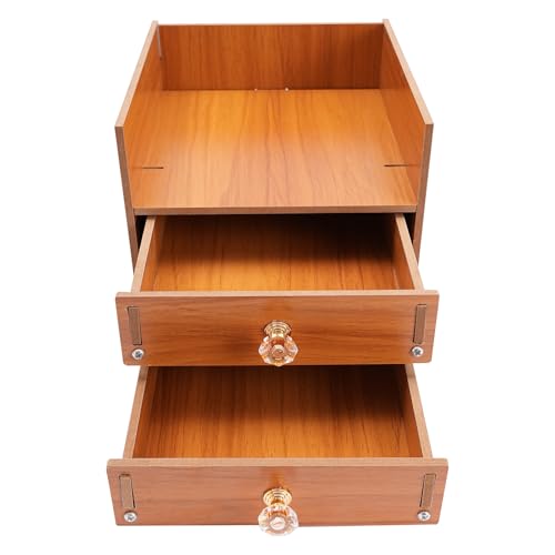 Computer Monitor Stand, Computer Rack with Drawers, Two top Platforms Desk Organizer Monitor Stand with Extra Large Storage Desktop Computer Stand for PC, Laptop, Printer, Screen, TV (01) - size: 01