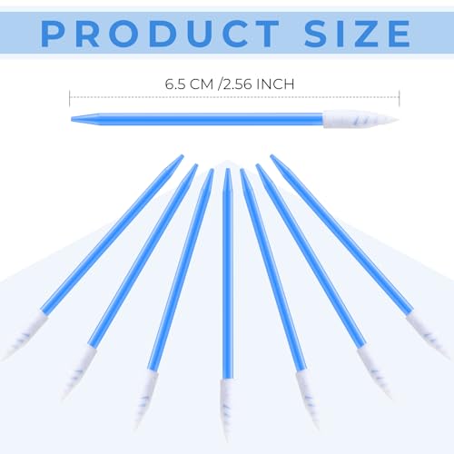Chinco 200 Pcs Cleaning Swabs 2.56 Inch Sponge Tip Swabs Sticks for Printer Heads, Scanners, Camera Lenses, Chip Hard Disk Industries, Optical Lenses and Optical Equipment Makeup(Deep Blue) - color: Deep Blue