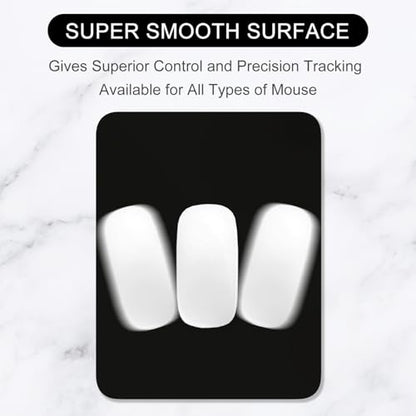 Hsurbtra Mouse Pad, Premium-Textured Square Mousepad 7 x 9 Inch, Thick 3 mm Anti-Slip Waterproof Rubber Pretty Cute Computer Mat for Office Gaming Laptop Women Kids Jet Black - color: Jet Black, size: Square Mousepad (7" x 9")
