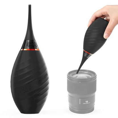 K&F CONCEPT Soft Tip Strong Air Blower with Long Nozzle | Dual-valve silicone blower. Highly elastic with a soft nozzle. Ergonomic design for a comfortable grip