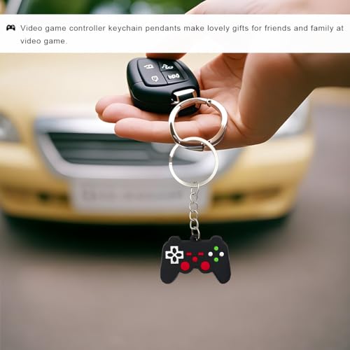 6PCS Video Game Controller Keychains, Mini Games Handle Keychain Pendant Favors, Games Controller Handle Key Ring Gift Charm for Women Men - color: 6pcs
